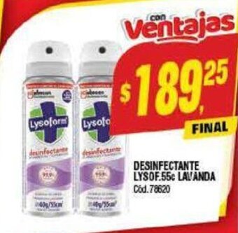 Supermercados Yaguar Desinfectante Lysof. 55c. Lavanda oferta