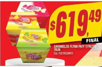 Supermercados Yaguar Caramelos Flynn Paff T./Frutti 70un oferta