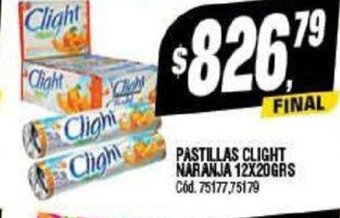 Supermercados Yaguar Pastillas Clight Naranja 12x20 grs. oferta