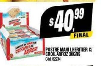 Supermercados Yaguar Postre Mani Lheritier C/Croc. Arroz 30 grs. oferta
