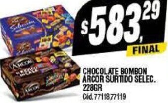 Supermercados Yaguar Chocolate Bombon Arcor Surtido Selec. 228 gr. oferta