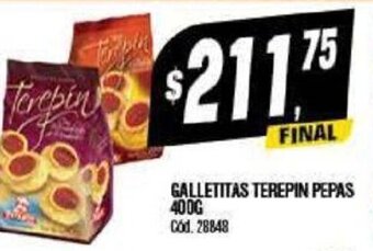 Supermercados Yaguar Galletitas Terepin Pepas 400 g. oferta