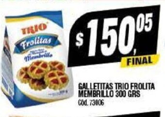 Supermercados Yaguar Galletitas Trio Frolita Membrillo 300 grs. oferta