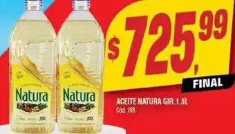 Supermercados Yaguar Aceite Natura Gir. 1.5L. oferta