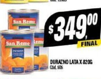 Supermercados Yaguar Durazno Lata x 820 g. oferta