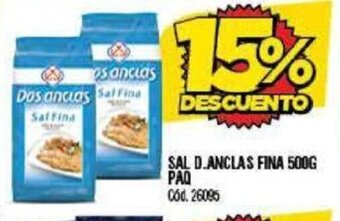 Supermercados Yaguar Sal D. Anclas Fina 500g. Paq. oferta