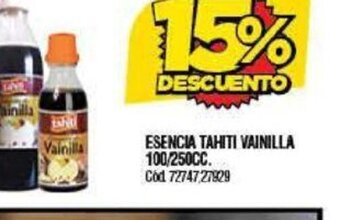 Supermercados Yaguar Esencia Tahiti Vainilla 100/250cc oferta
