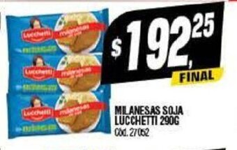 Supermercados Yaguar Milanesas Soja Lucchetti 290 g. oferta