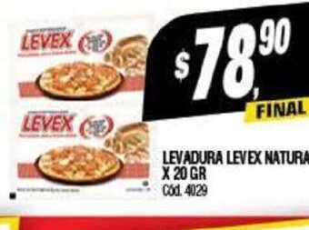 Supermercados Yaguar Levadura Levex Natural x 20gr. oferta