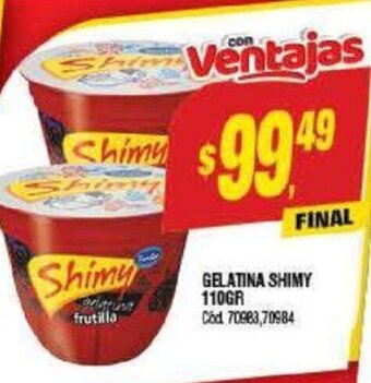 Supermercados Yaguar Gelatina Shimy 110 gr. oferta