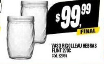 Supermercados Yaguar Vaso Rigolleau Hebras Flint 270c oferta
