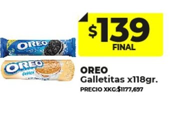 Supermayorista Vital Oreo Galletitas x 118gr oferta