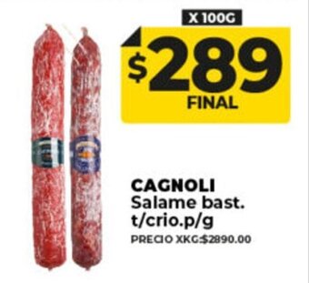Supermayorista Vital Cagnoli Salame bast. t/ crio. p/g oferta