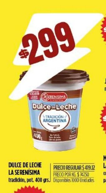 Supermercados Vea Dulce de Leche La Serenísima oferta