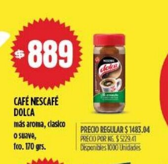 Supermercados Vea Café Nescafé Dolca oferta
