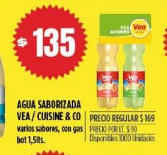 Supermercados Vea Agua Saborizada Vea / Cuisine & Co oferta