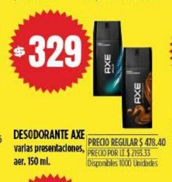 Supermercados Vea Desodorante Axe oferta