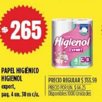 Supermercados Vea Papel Higiénico Higienol oferta