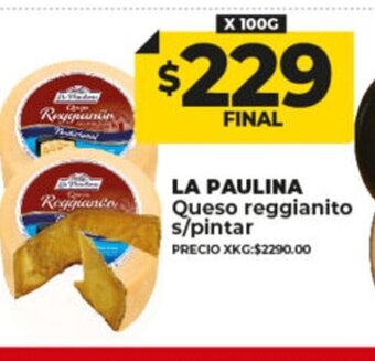 Supermayorista Vital La Paulina Queso Reggianito S/Pintar oferta