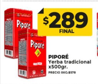 Supermayorista Vital Piporé Yerba Tradicional x 500gr oferta