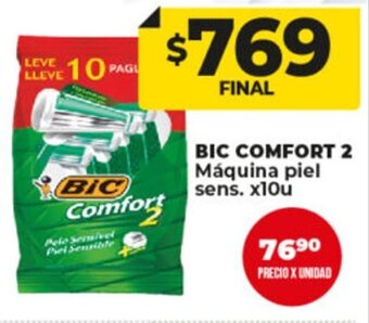 Supermayorista Vital Bic Comfort 2 Máquina Piel Sens. x 10u oferta