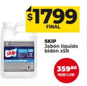 Supermayorista Vital Skip Jabón Líquido Bidón x 5lt oferta