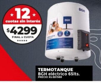 Supermayorista Vital Termotanque BGH Eléctrico 65lts oferta