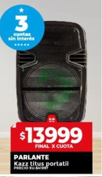 Supermayorista Vital Parlante Kazz titus Portatil oferta