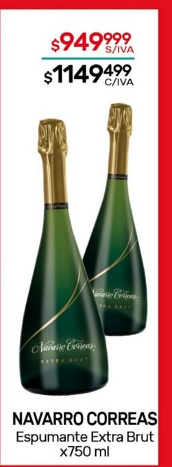 Nini Mayorista Navarro Correas Espumante Extra Brut x 750ml oferta