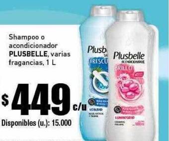 Cooperativa Obrera Shampoo o acondicionador plusbelle oferta