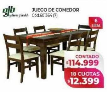 Naldo Lombardi Juego de comedor gjb oferta