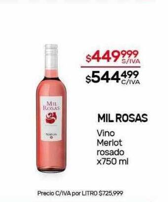 Nini Mayorista Mil rosas vino merlot rosado oferta