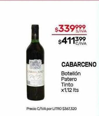 Nini Mayorista Cabarceno botellón patero tinto oferta