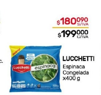 Nini Mayorista Lucchetti Espinaca Congelada x 400g oferta