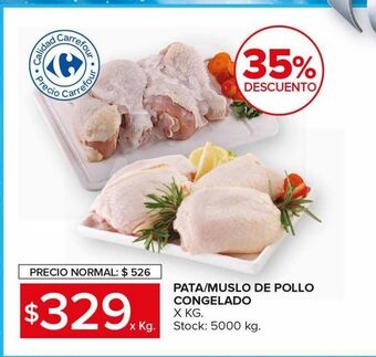 Carrefour Maxi Pata/muslo de pollo congelado x kg oferta