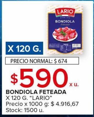 Carrefour Maxi Bondiola feteada lario x 120g oferta