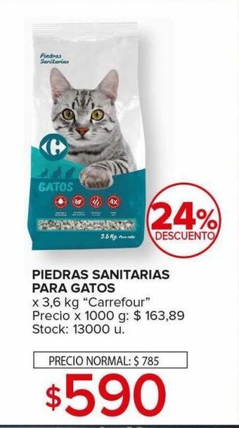 Carrefour Maxi Piedras sanitarias para gatos carrefour 3,6kg oferta