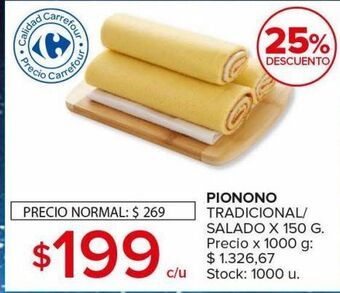 Carrefour Maxi Pionono tradicional/salado x 150g oferta