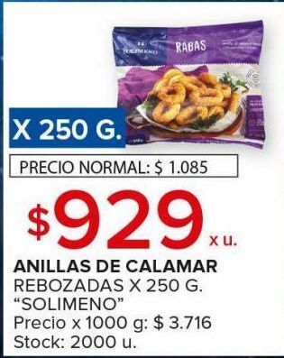 Carrefour Maxi Anillas de calamar rebozadas solimeno x 250g oferta