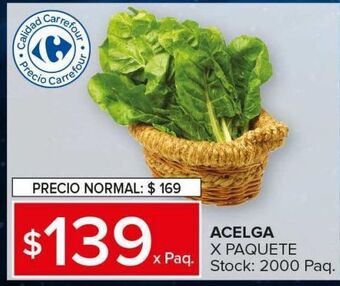 Carrefour Maxi Acelga x paquete oferta