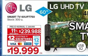 Carrefour Maxi Smart tv lg 60" oferta