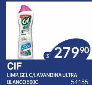 Masivos Cif limp gel c lavandina ultra blanco oferta