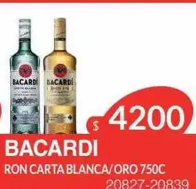 Bacardi ron carta blanca oro