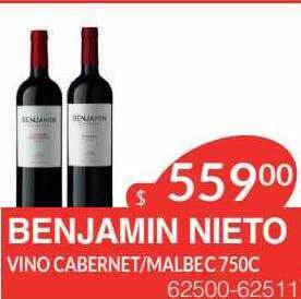 Masivos Benjamin nieto vino cabernet malbec oferta