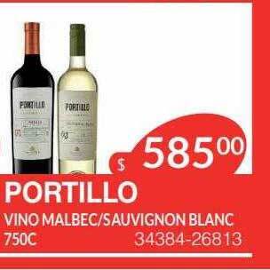 Masivos Portillo vino malbec sauvignon blanc oferta