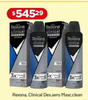 Medamax Rexona, clinical des. aero masc. clean oferta