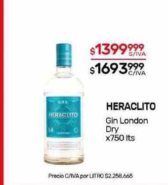 Nini Mayorista Heraclito gin london dry oferta