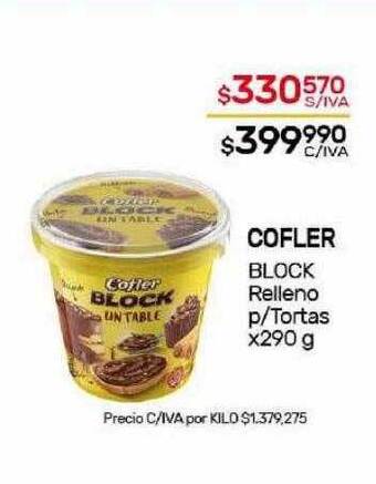Nini Mayorista Cofler block relleno p. tortas oferta