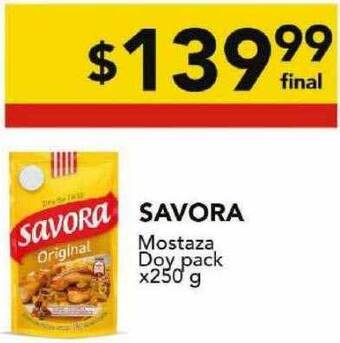 Nini Mayorista Savora mostaza doy pack oferta
