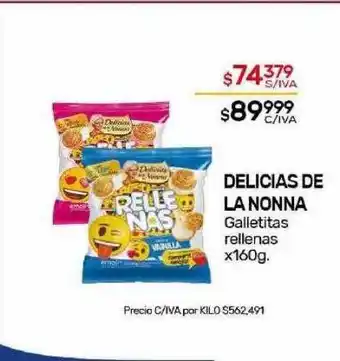 Nini Mayorista Delicias de la nonna galletitas rellenas oferta